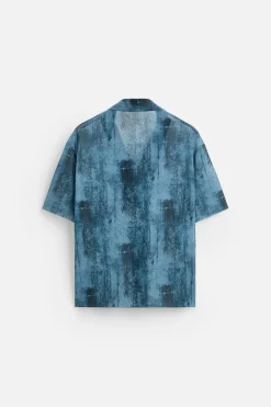 Sale CAMISA SEMITRANSPARENTE ESTAMPADA Hombre Camisas