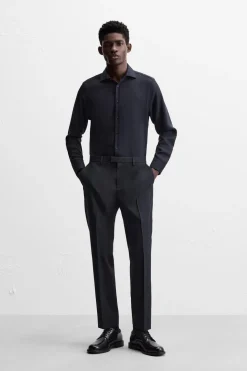 Sale CAMISA SLIM FIT CON LANA Hombre Camisas
