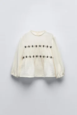Niños ZARA 1½ - 6 Años·Camisas<CAMISA TEXTURA FLORES