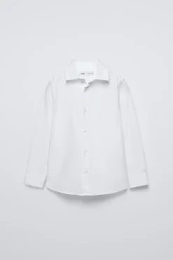 Niños ZARA 6 - 14 Años·Camisas / Sobrecamisas|6 - 14 Años·Trajes<CAMISA VESTIR ALGODÓN