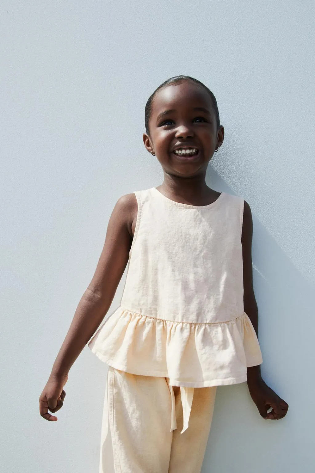 Niños ZARA 1½ - 6 Años·Camisas|6 - 18 Meses·Camisetas<CAMISA VOLANTE CON LINO