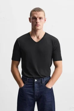 Clearance CAMISETA BASICA CUELLO PICO Hombre Camisetas