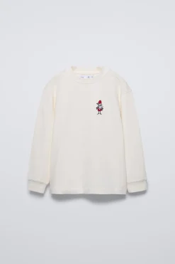 Niños ZARA 6 - 14 Años·Camisetas<CAMISETA BORDADO PAPÁ NOEL