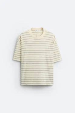 Best CAMISETA BOXY FIT RAYAS Hombre Camisetas