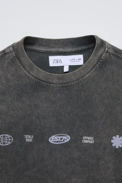 Niños ZARA 6 - 14 Años·Camisetas<CAMISETA EFECTO LAVADO