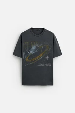 Best CAMISETA ESTAMPADO LAVADO Hombre Camisetas