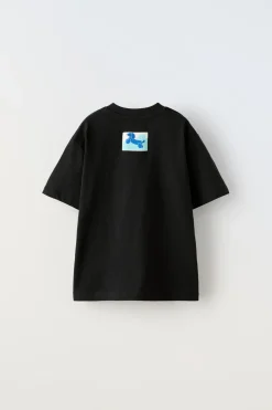 Niños ZARA 6 - 14 Años·Camisetas<CAMISETA ESTAMPADO PERRO GLOBO