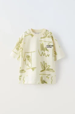 Niños ZARA 6 - 14 Años·Camisetas<CAMISETA ESTAMPADO TEXTO BORDADO