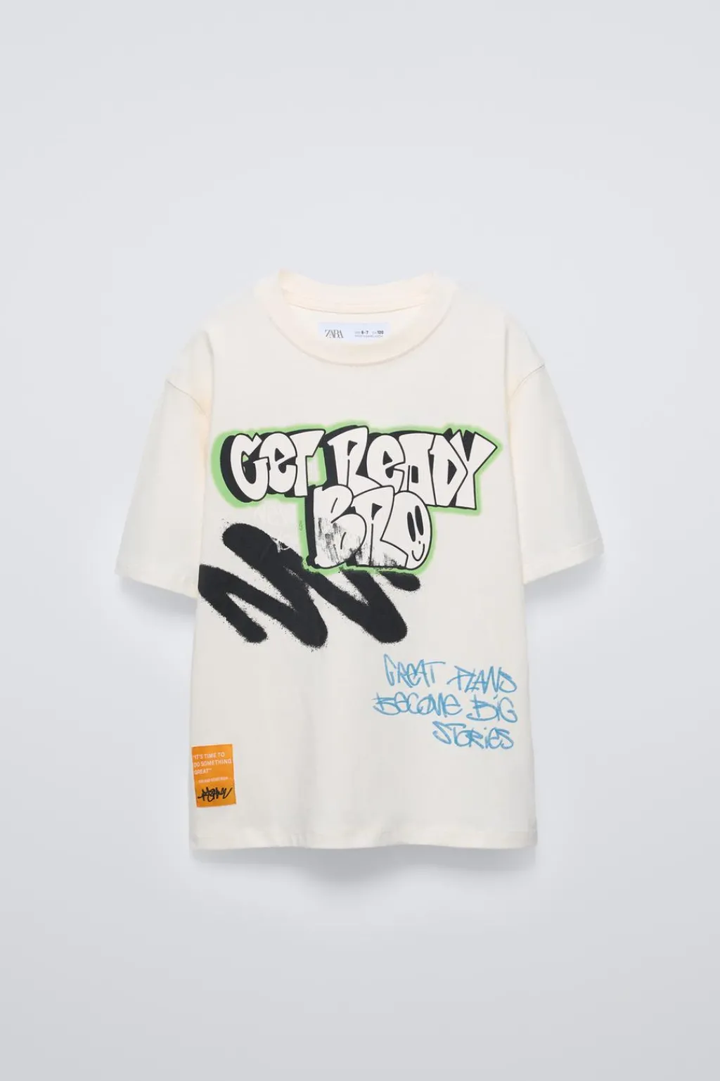Niños ZARA 6 - 14 Años·Camisetas<CAMISETA GRAFFITI ETIQUETA