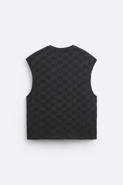 Best CAMISETA JACQUARD GEOMÉTRICO Hombre Jerséis / Chaquetas|Camisetas