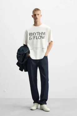 Sale CAMISETA LAVADA TEXTOS Hombre Camisetas