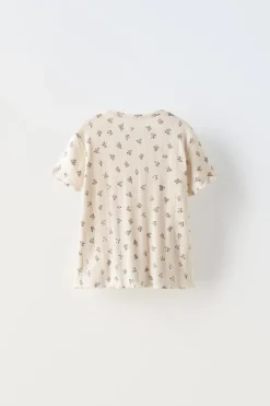 Niños ZARA 1½ - 6 Años·Camisetas|6 - 18 Meses·Camisetas<CAMISETA POINTELLE FLORES
