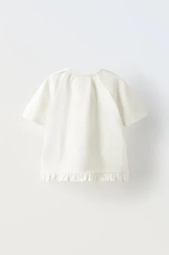 Niños ZARA 1½ - 6 Años·Camisetas|6 - 18 Meses·Camisetas<CAMISETA RANGLAN VOLANTE