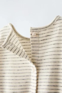 Niños ZARA 0 - 6 Meses·Camisetas|0 - 6 Meses·Homewear<CAMISETA RAYAS BOTONES