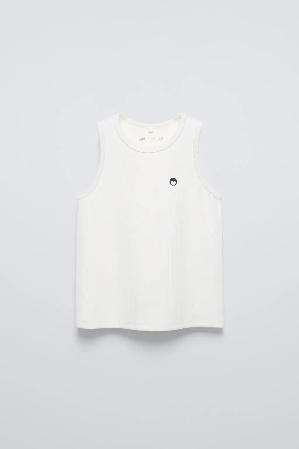Niños ZARA 6 - 14 Años·Camisetas|6 - 14 Años·Deporte / Jogging<CAMISETA RIB CORAZÓN RELIEVE