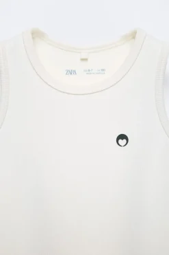 Niños ZARA 6 - 14 Años·Camisetas|6 - 14 Años·Deporte / Jogging<CAMISETA RIB CORAZÓN RELIEVE
