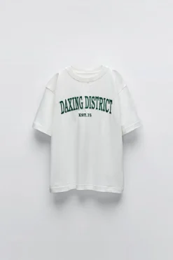 Niños ZARA 6 - 14 Años·Camisetas|6 - 14 Años·Deporte / Chándal<CAMISETA TEXTO BORDADO