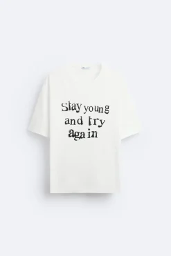Sale CAMISETA TEXTO ESTAMPADO Hombre Camisetas