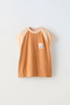 Niños ZARA 6 - 14 Años·Camisetas<CAMISETA TOALLA CONTRASTE ETIQUETA