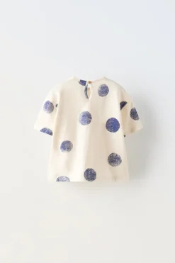 Niños ZARA 6 - 18 Meses·Conjuntos|6 - 18 Meses·Camisetas<CAMISETA TOPOS