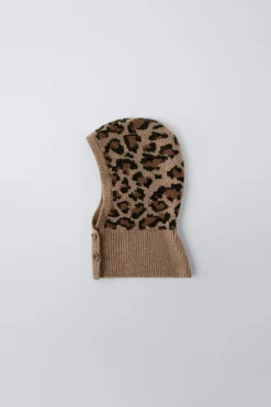 Niños ZARA 1½ - 6 Años·Accesorios|6 - 14 Años·Accesorios<CAPUCHA PUNTO ANIMAL PRINT