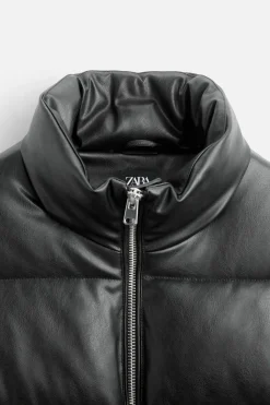 New CAZADORA ACOLCHADA EFECTO PIEL Hombre Plumíferos
