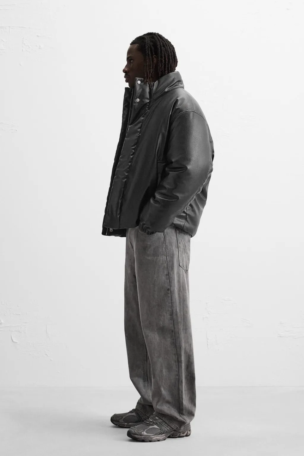 New CAZADORA ACOLCHADA EFECTO PIEL Hombre Plumíferos