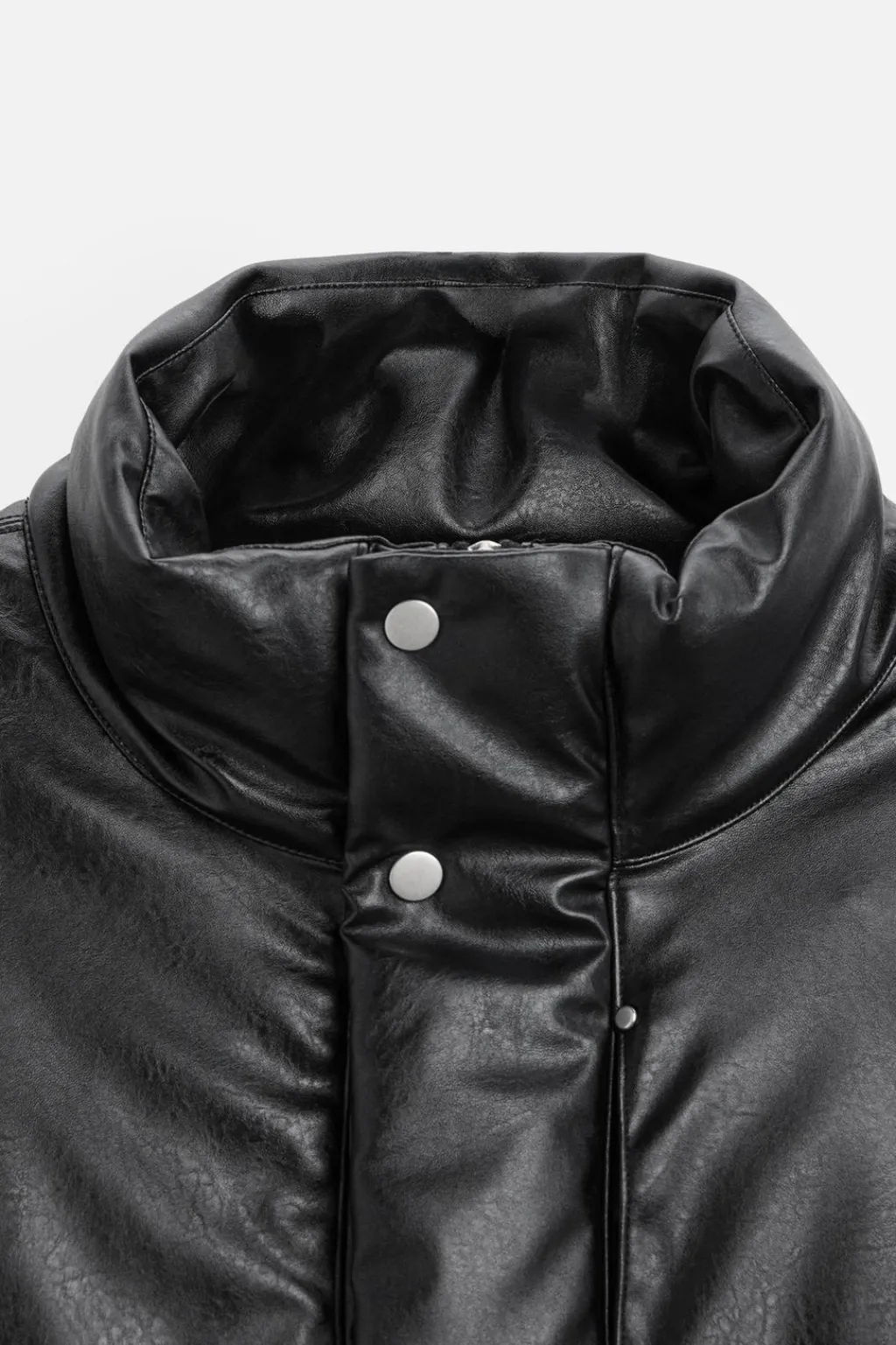 New CAZADORA ACOLCHADA EFECTO PIEL Hombre Plumíferos