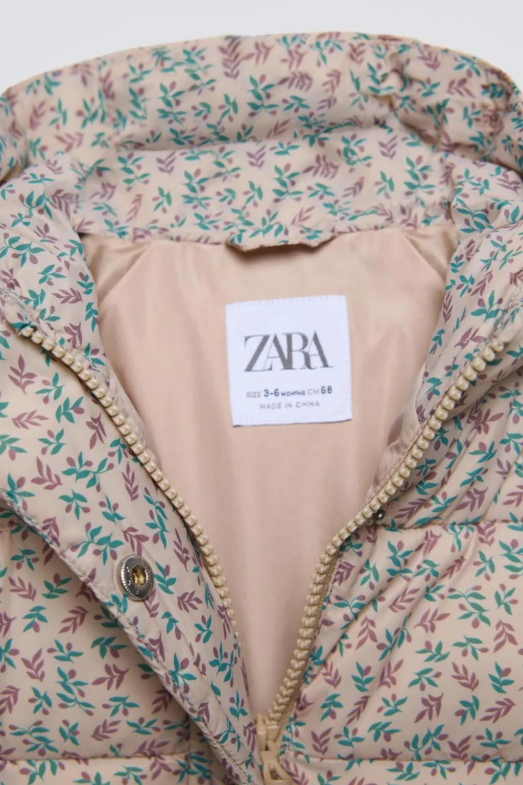 Niños ZARA 0 - 6 Meses·Sacos / Buzos|6 - 18 Meses·Abrigos / Buzos<CAZADORA ACOLCHADA FLORES