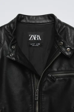 Niños ZARA 6 - 14 Años·Abrigos<CAZADORA BIKER EFECTO PIEL