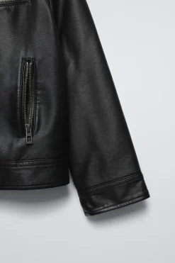 Niños ZARA 6 - 14 Años·Abrigos<CAZADORA BIKER EFECTO PIEL