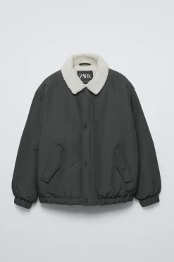 Niños ZARA 6 - 14 Años·Abrigos<CAZADORA BOMBER BORREGUILLO