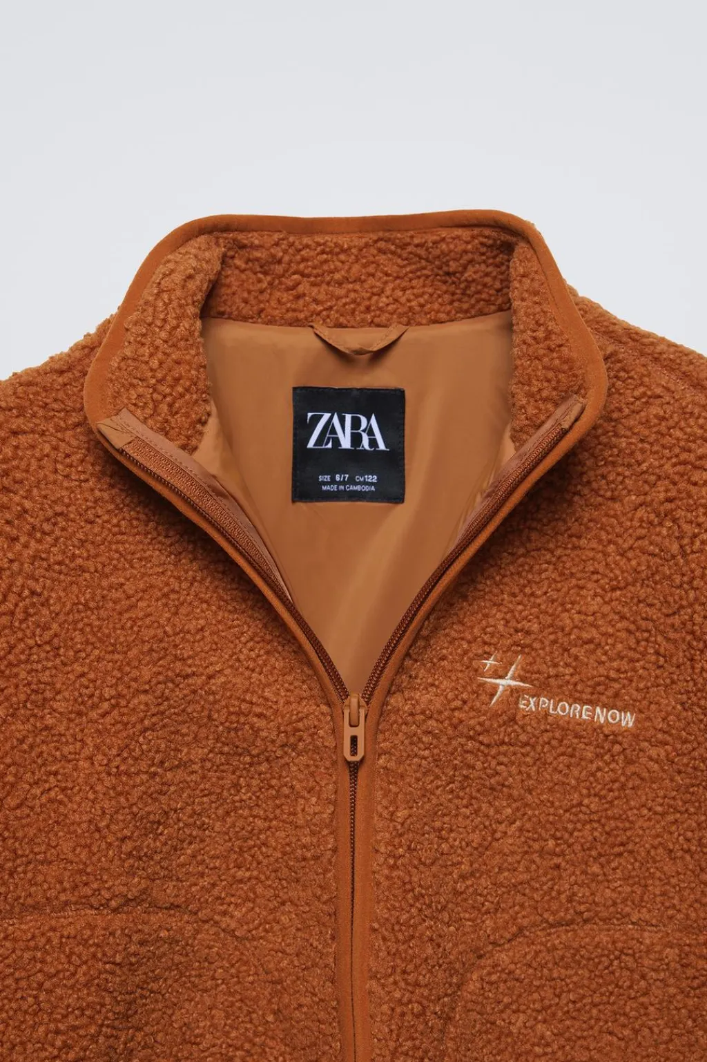 Niños ZARA 6 - 14 Años·Abrigos<CAZADORA BORREGUILLO BORDADO