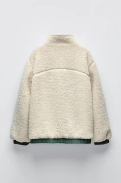 Niños ZARA 6 - 14 Años·Abrigos<CAZADORA BORREGUILLO COMBINADO NYLON