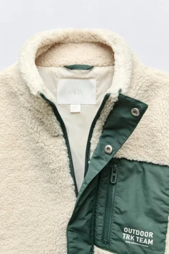 Niños ZARA 6 - 14 Años·Abrigos<CAZADORA BORREGUILLO COMBINADO NYLON