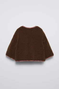 Niños ZARA 0 - 6 Meses·Sacos / Buzos|6 - 18 Meses·Conjuntos<CAZADORA BORREGUILLO FLORES