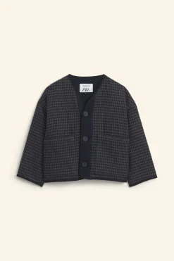 Niños ZARA 6 - 14 Años·Abrigos<CAZADORA CON LANA CUADRO VICHY LIMITED EDITION