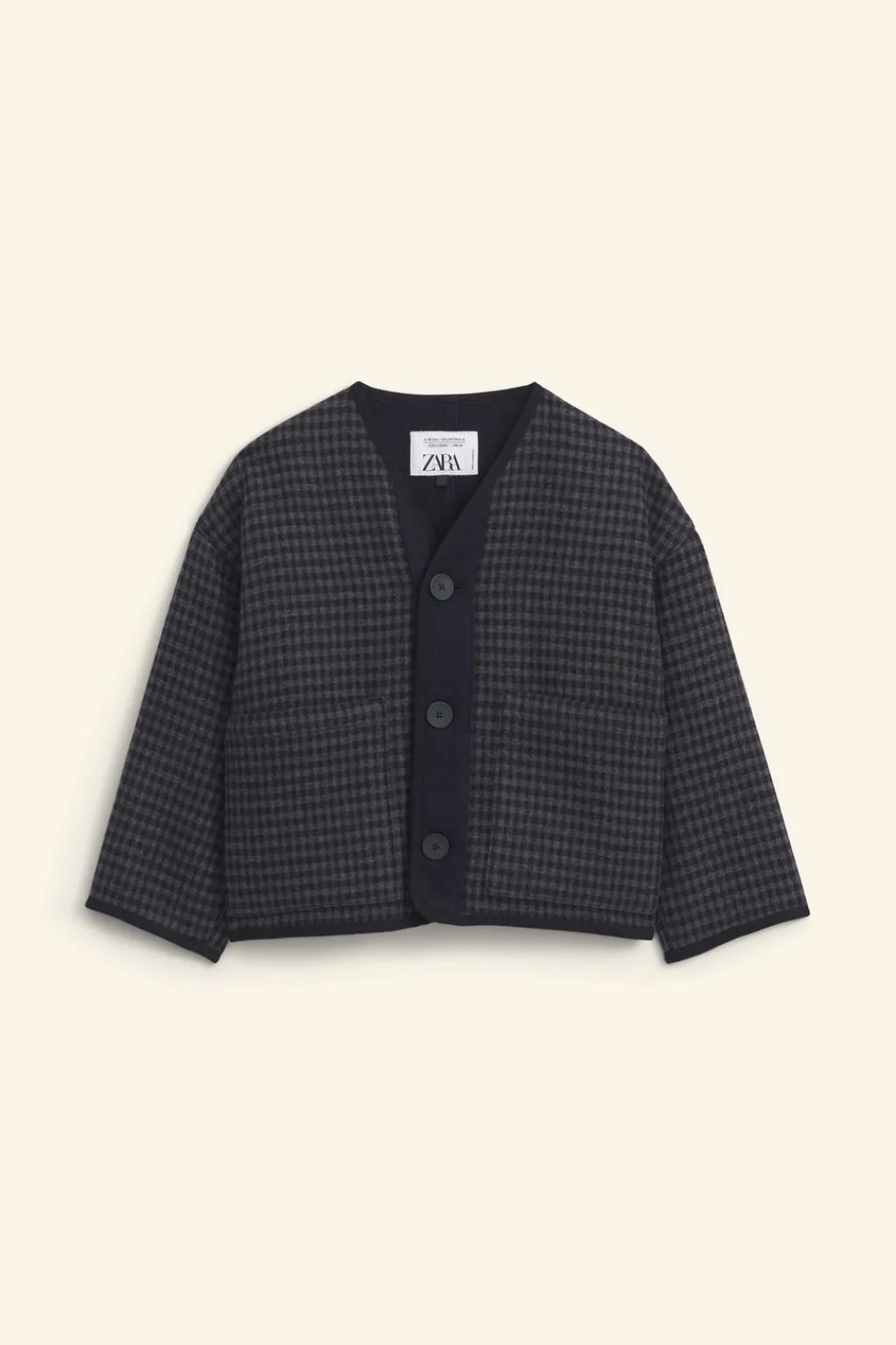 Niños ZARA 6 - 14 Años·Abrigos<CAZADORA CON LANA CUADRO VICHY LIMITED EDITION