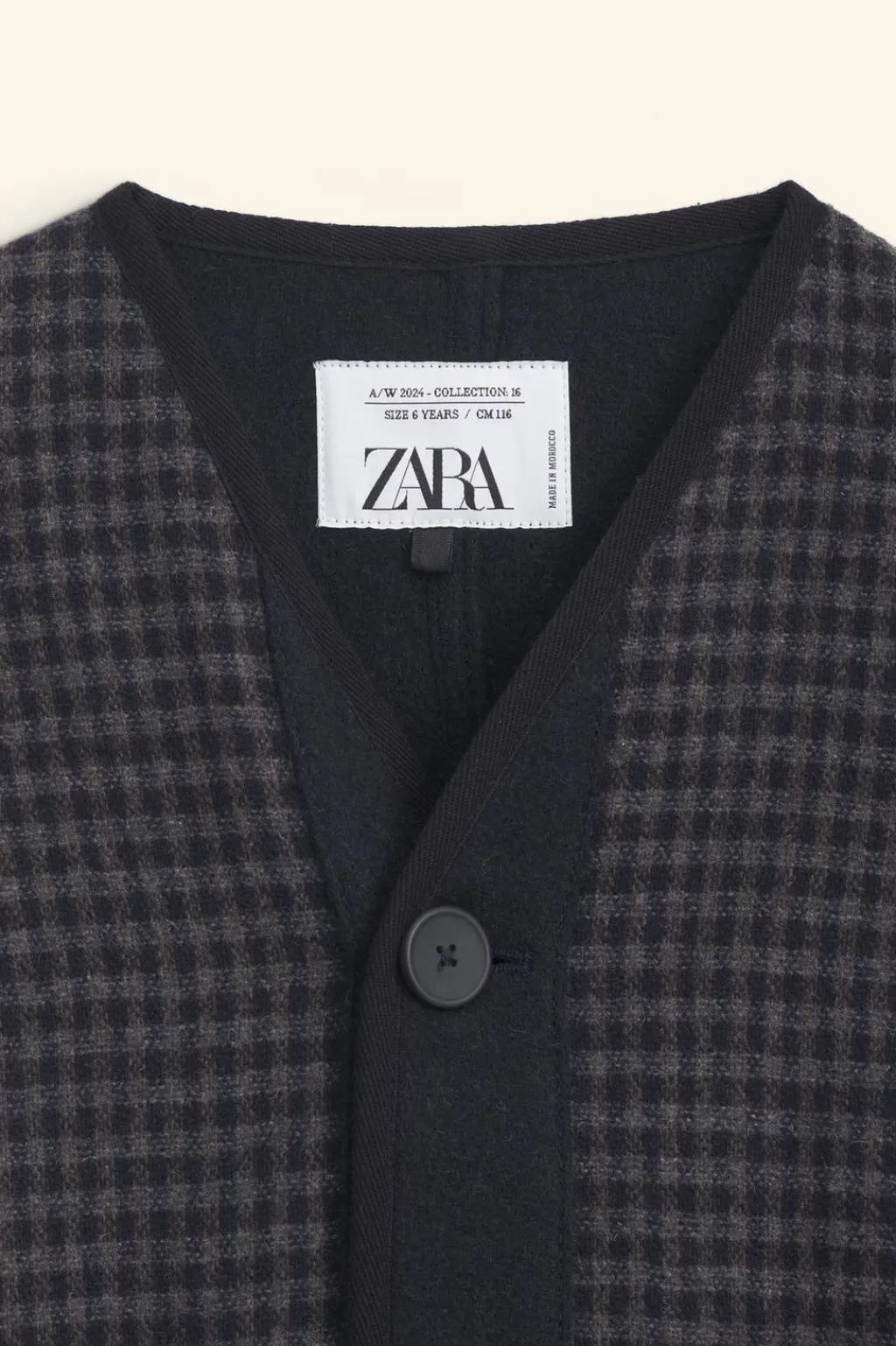 Niños ZARA 6 - 14 Años·Abrigos<CAZADORA CON LANA CUADRO VICHY LIMITED EDITION