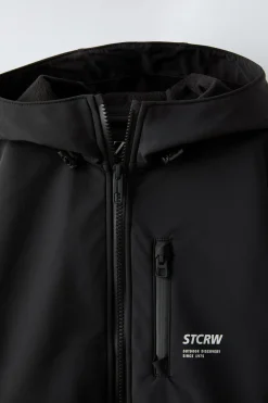 Niños ZARA 6 - 14 Años·Abrigos|6 - 14 Años·Deporte / Chándal<CAZADORA TÉCNICA CAPUCHA WATER REPELLENT