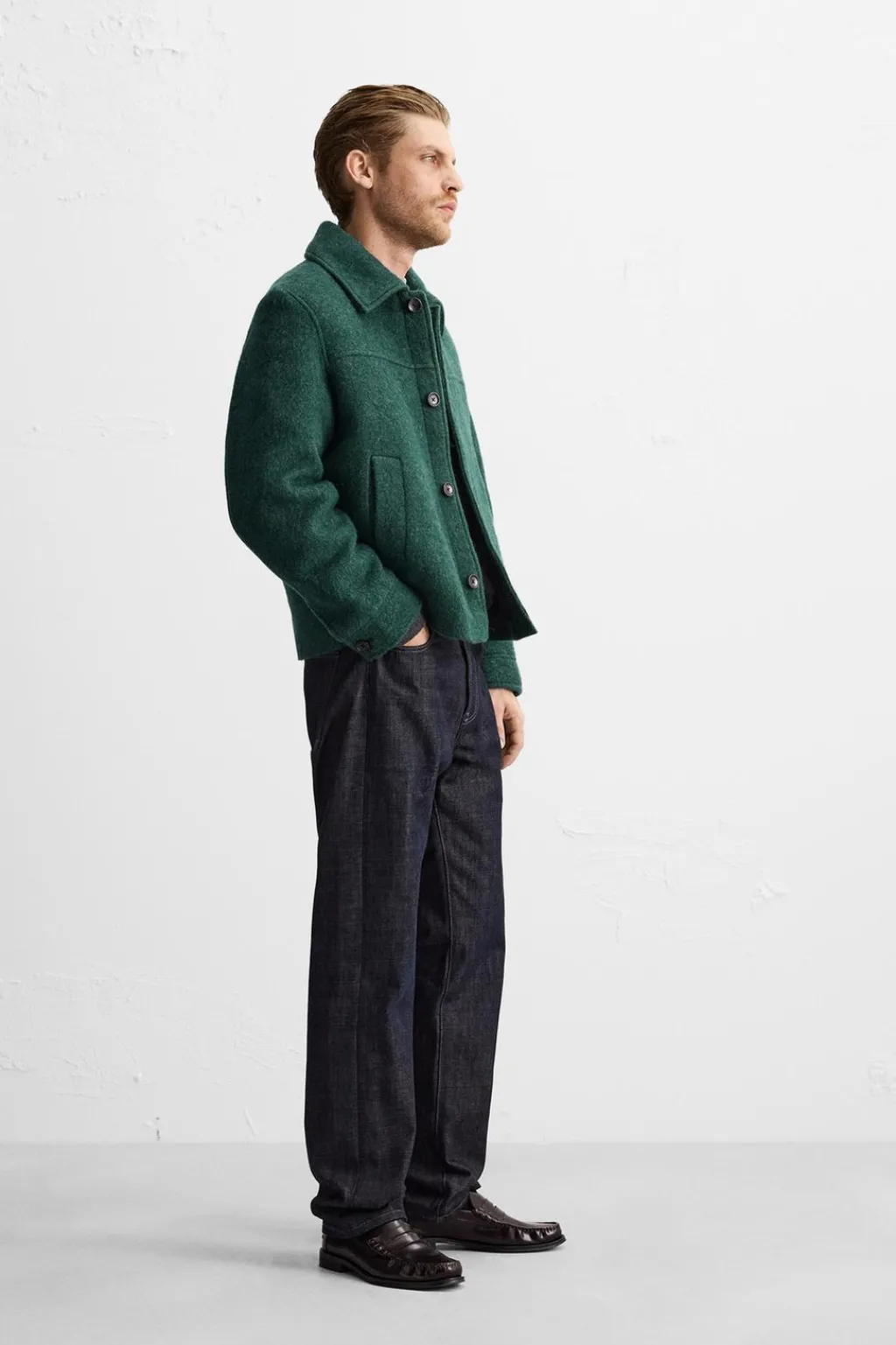 Fashion CAZADORA TEXTURA CEPILLADO Hombre Sobrecamisas