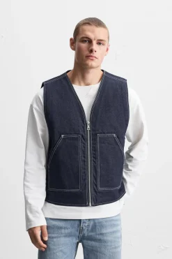 Best CHALECO DENIM COSTURAS Hombre Chalecos