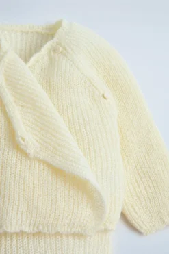 Niños ZARA 0 - 6 Meses·Punto|0 - 6 Meses·Leggings / Polainas<CONJUNTO JERSEY Y POLAINA CON LANA ALPACA