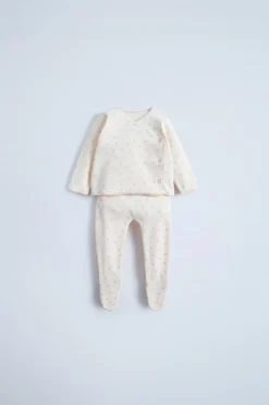 Niños ZARA 0 - 6 Meses·Camisetas|0 - 6 Meses·Leggings / Polainas<CONJUNTO RAMITAS