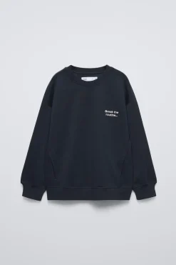 Niños ZARA 6 - 14 Años·Sudaderas|6 - 14 Años·Pantalones<CONJUNTO SUDADERA Y JOGGER TEXTO BORDADO