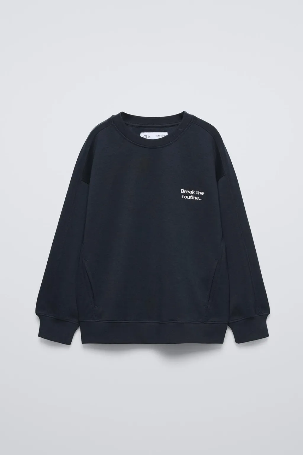 Niños ZARA 6 - 14 Años·Sudaderas|6 - 14 Años·Pantalones<CONJUNTO SUDADERA Y JOGGER TEXTO BORDADO