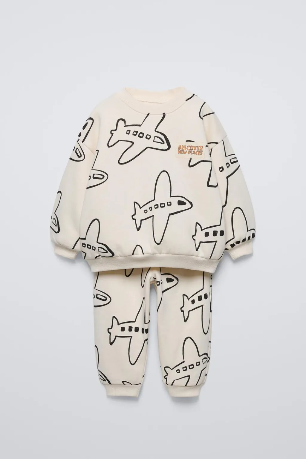 Niños ZARA 1½ - 6 Años·Sudaderas|1½ - 6 Años·Pantalones<CONJUNTO SUDADERA Y JOGGER AVIONES