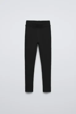 Niños ZARA 6 - 14 Años·Sudaderas|6 - 14 Años·Pantalones<CONJUNTO SUDADERA Y LEGGING RIB TEXTO