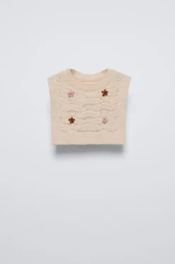 Niños ZARA 1½ - 6 Años·Accesorios|6 - 14 Años·Accesorios<CUELLO PUNTO FLORES BORDADAS