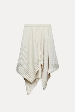 Outlet FALDA ASIMÉTRICA PLISADA Mujer Faldas / Shorts